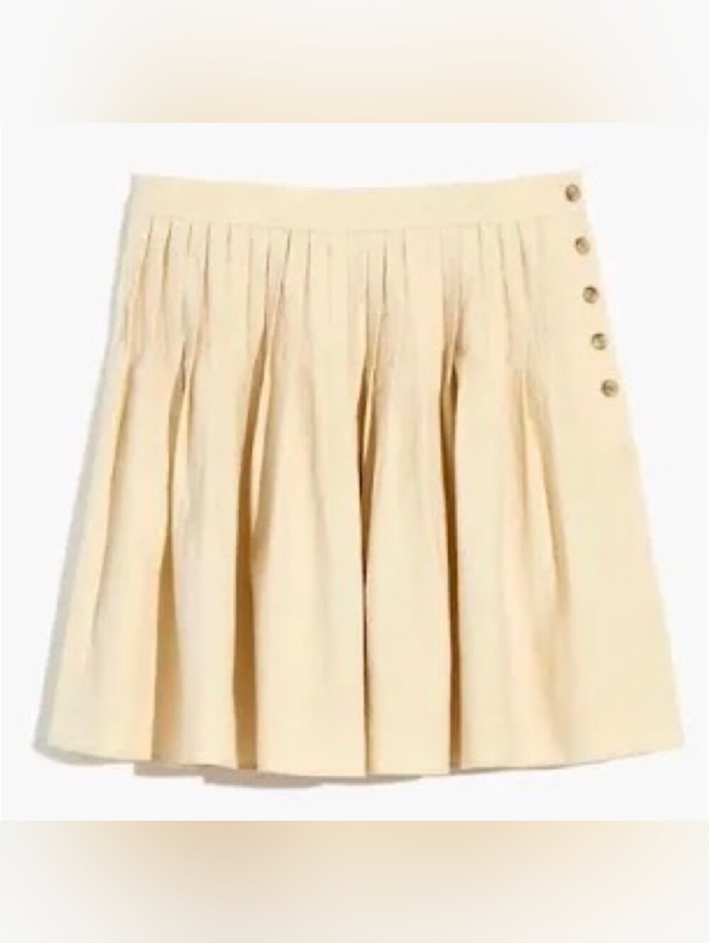 Madewell | Cream Pleated Circle Skirt